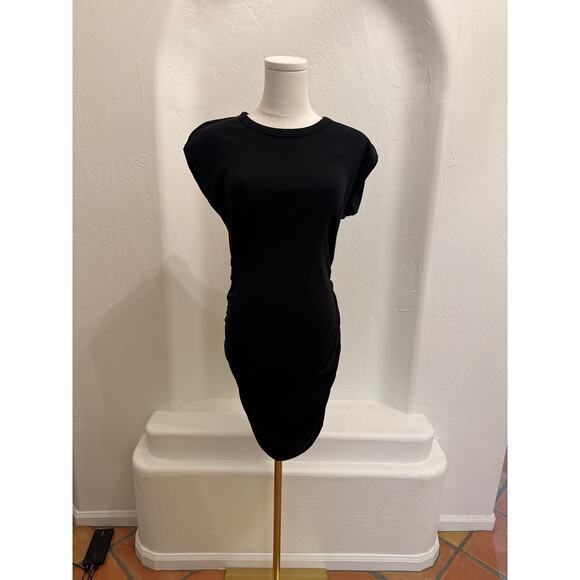 Michael Stars “Ricci” Power Shoulder Stretch Cotton Blend Rib Dress –Size Small - Picture 3 of 8